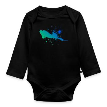Scuba Diver Scuba Diving Diver Scuba Diver - Body Bébé bio manches longues - noir - Devant