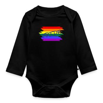 lgbtq pride month - Baby Bio-Langarm-Body - Schwarz - Vorne
