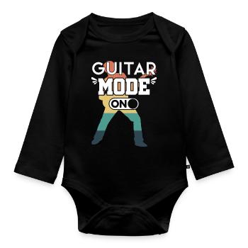 Gitarre Spruch Modus - Baby Bio-Langarm-Body - Schwarz - Vorne