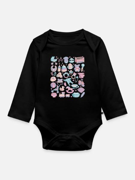 Baby - Baby Bio-Langarm-Body - Schwarz