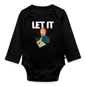 Lass es Gogh - Baby Bio-Langarm-Body - Schwarz - Vorne