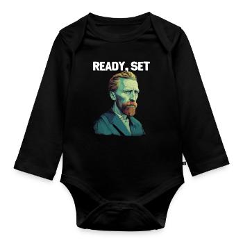 Prêt Gogh - Body Bébé bio manches longues - noir - Devant