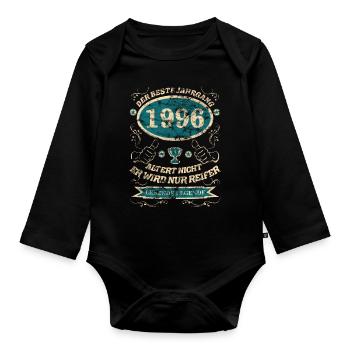 1996 Le meilleur design vintage - Body Bébé bio manches longues - noir - Devant