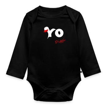 Yo Digg. lustiger Spruch - Baby Bio-Langarm-Body - Schwarz - Vorne