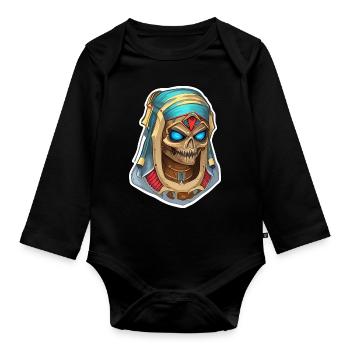 Mummy - Organic Longsleeve Baby Bodysuit - black - Front