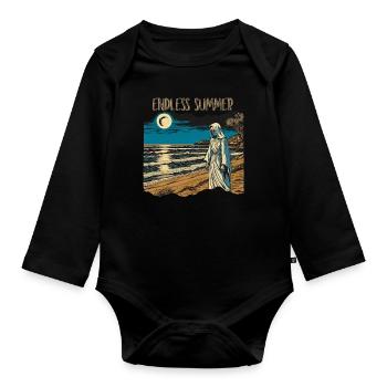 Endloser Sommer - Baby Bio-Langarm-Body - Schwarz - Vorne