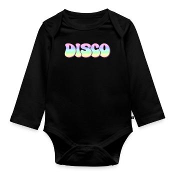 Disco - Baby Bio-Langarm-Body - Schwarz - Vorne