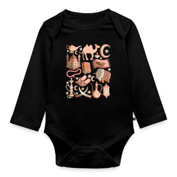 Arabie - Body Bébé bio manches longues - noir - Devant