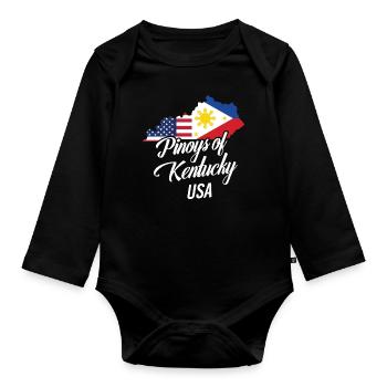 Filipinos von Kentucky Design für stolze Fil-Ams - Baby Bio-Langarm-Body - Schwarz - Vorne