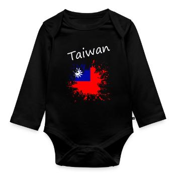 Taiwan - Baby Bio-Langarm-Body - Schwarz - Vorne