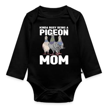 Taubenzucht | Taube Taubenzüchter Shirt Geschenk - Baby Bio-Langarm-Body - Schwarz - Vorne