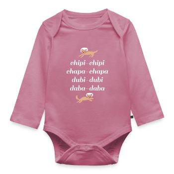 Chipi Chipi Chapa Chapa - Body Bébé bio manches longues - mauve - Devant