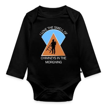 Chimney Sweep Chimney Sweep - Organic Longsleeve Baby Bodysuit - black - Front