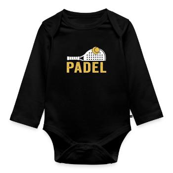 padel - Organic Longsleeve Baby Bodysuit - black - Front