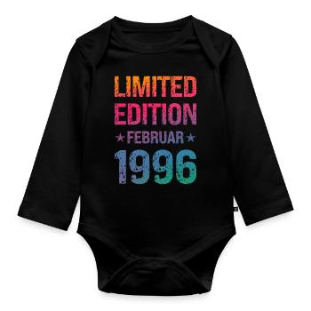 Fête d'anniversaire en édition limitée Vintage 1996 - Body Bébé bio manches longues - noir - Devant