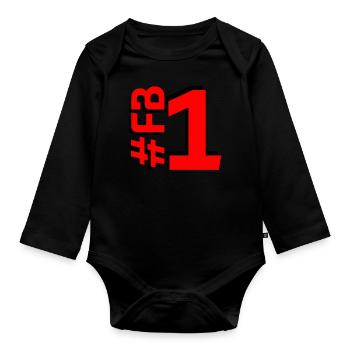 FB1-KARTON - Baby Bio-Langarm-Body - Schwarz - Vorne
