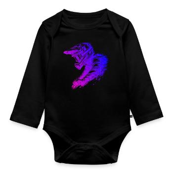 Cyclisme VTT Cyclisme Femme VTT - Body Bébé bio manches longues - noir - Devant