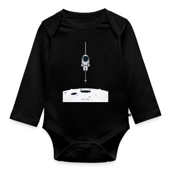 Exploration des astronautes de l’alunissage - Body Bébé bio manches longues - noir - Devant