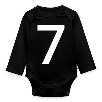 Vintage Sieben - Baby Bio-Langarm-Body - Schwarz - Vorne