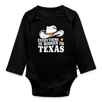 Texas State Texans Texas - Organic Longsleeve Baby Bodysuit - black - Front