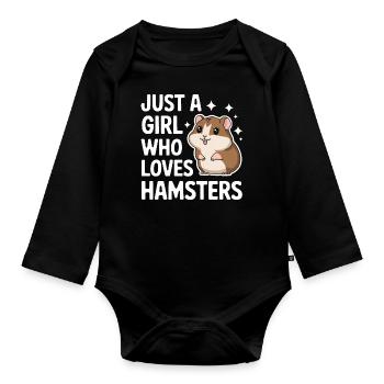 Hamster - Baby Bio-Langarm-Body - Schwarz - Vorne