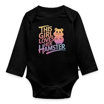 Hamster - Baby Bio-Langarm-Body - Schwarz - Vorne