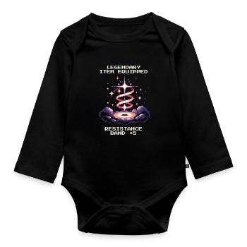 Occupational Therapy Theraband Training Healing Retro - Organic Longsleeve Baby Bodysuit - black - Front
