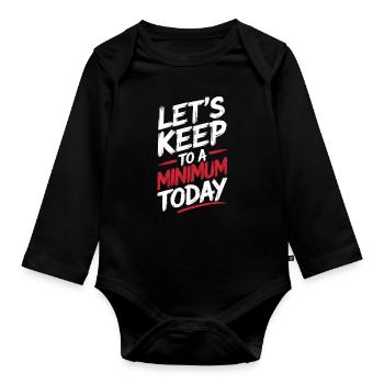 Chemise peu motivée mais élégante - Body Bébé bio manches longues - noir - Devant