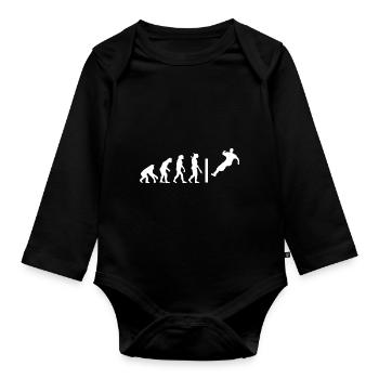 Evolution Parkour Freerunner - Organic Longsleeve Baby Bodysuit - black - Front