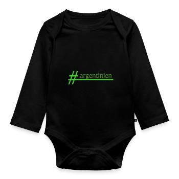 Argentine - Body Bébé bio manches longues - noir - Devant