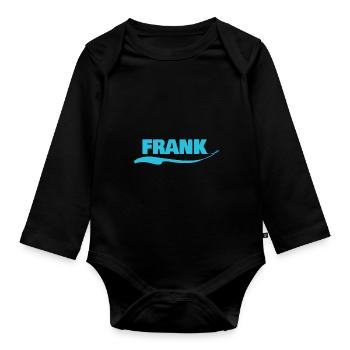 Nom de l’homme Frank - Body Bébé bio manches longues - noir - Devant