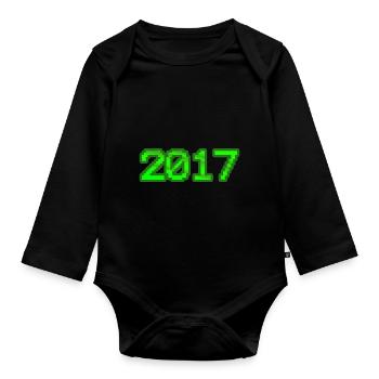 Jahr 2017 - Baby Bio-Langarm-Body - Schwarz - Vorne