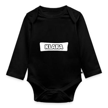 Cadeau pour Klara - Body Bébé bio manches longues - noir - Devant