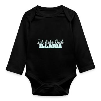Liebe Illaria - Baby Bio-Langarm-Body - Schwarz - Vorne