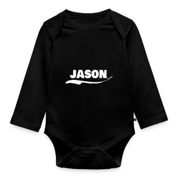 Cadeau pour Jason - Body Bébé bio manches longues - noir - Devant