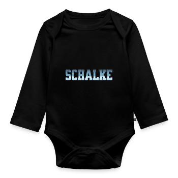 Schalke - Baby Bio-Langarm-Body - Schwarz - Vorne