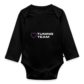 Tuning Team Herz - Baby Bio-Langarm-Body - Schwarz - Vorne
