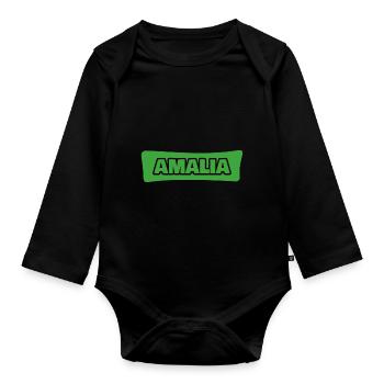 Birth Amalia - Organic Longsleeve Baby Bodysuit - black - Front