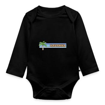 Cadeau pour La Havane - Body Bébé bio manches longues - noir - Devant