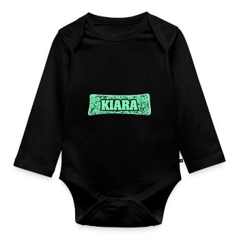 Kiara comme nom de naissance - Body Bébé bio manches longues - noir - Devant