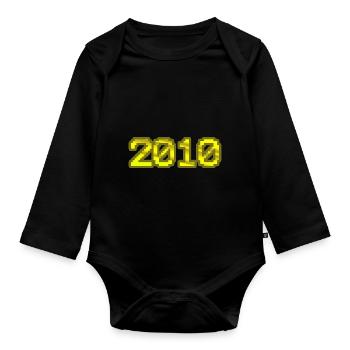 Nerd 2010 - Organic Longsleeve Baby Bodysuit - black - Front