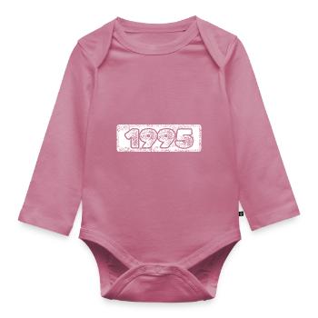 1995 - Organic Longsleeve Baby Bodysuit - mauve - Front