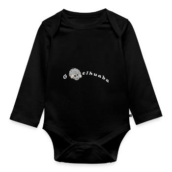 G-Schaf-tlhuaba - Baby Bio-Langarm-Body - Schwarz - Vorne
