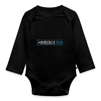Mallorca 2023 - Baby Bio-Langarm-Body - Schwarz - Vorne