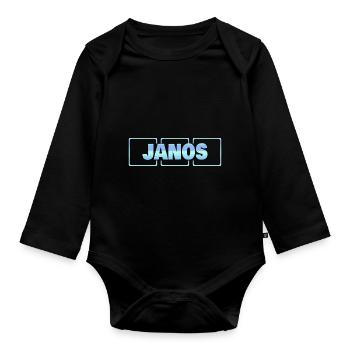Grossesse Janos - Body Bébé bio manches longues - noir - Devant
