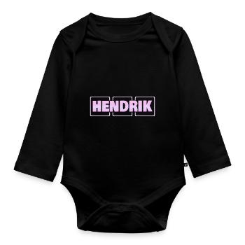 Grossesse Hendrik - Body Bébé bio manches longues - noir - Devant