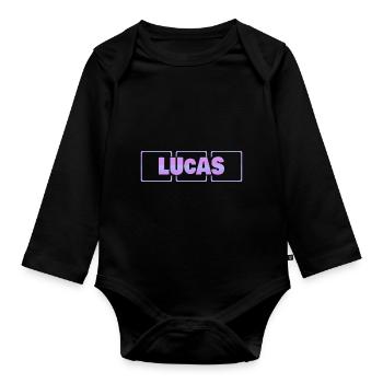 Lucas - Baby Bio-Langarm-Body - Schwarz - Vorne