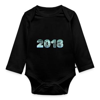 Cold 2018 - Organic Longsleeve Baby Bodysuit - black - Front