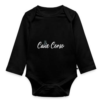 Cane Corso pour un propriétaire de Cane Corso Cane - Body Bébé bio manches longues - noir - Devant