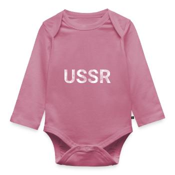 Union soviétique des républiques socialistes soviétiques СССР - Body Bébé bio manches longues - mauve - Devant